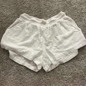 white beachy shorts